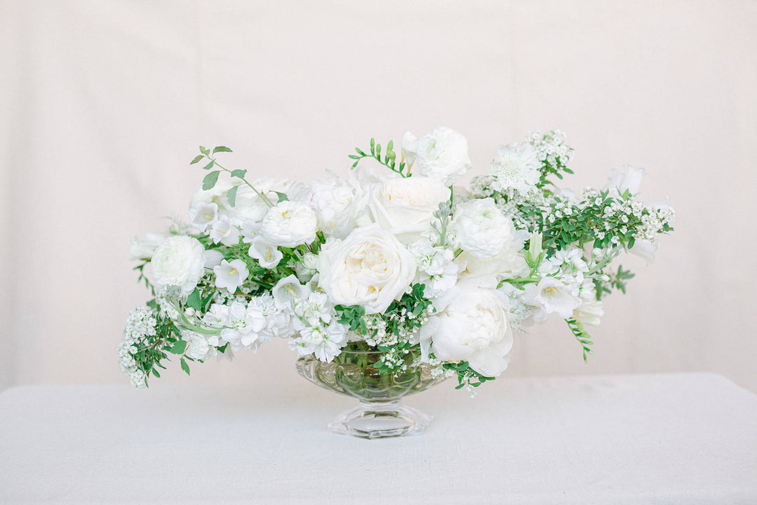 Lush Arrangement - White & Green